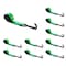 Tie 4 Safe 2" x 10' Lasso Strap w/ Mini J Hook for Towing Wrecker Trailer Tie Down Green, 10PK TWS65-5210-J-GR-10 - alternate 1